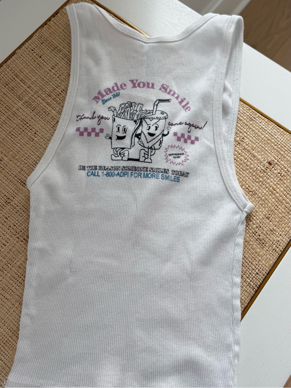 ADPI Tank Top - Ribbed Cute Graphic - Picture 4 of 5